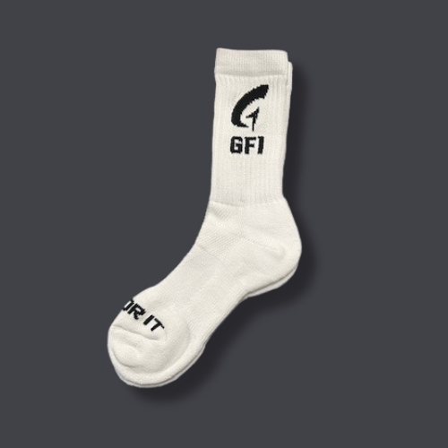 GFI Crew Performance Socks - White